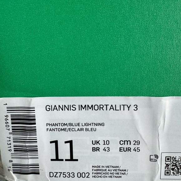 Nike Giannis Immortality Men’s Basketball Shoes “Greece x Nigeria” DZ7533 002 - Picture 10 of 10